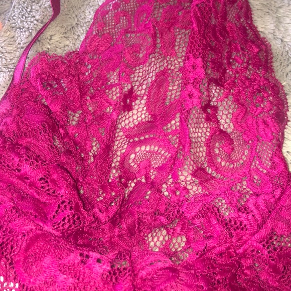 📍Berry red LACE CHOKER BODYSUIT💋 - Picture 8 of 8